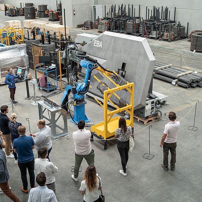Visita stabilimento produzione elementi prefabbricati con tecnologia produzione e automazione all'avanguardia